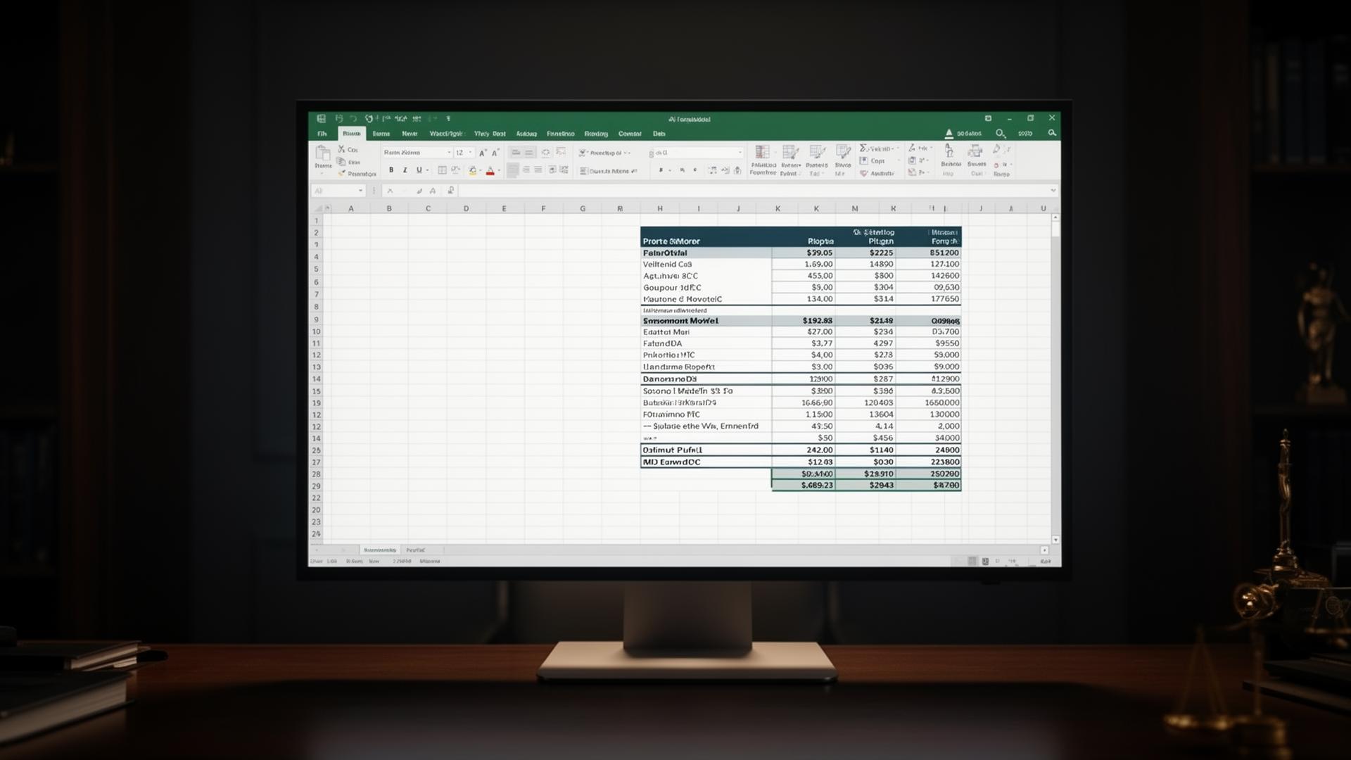 Financial model demonstration with AI acceleration